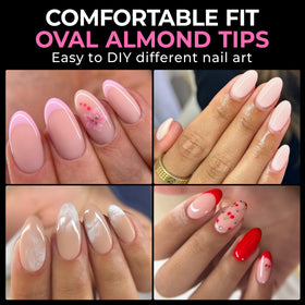UNA GELLA tip size chart with labeled sizes for easy selection