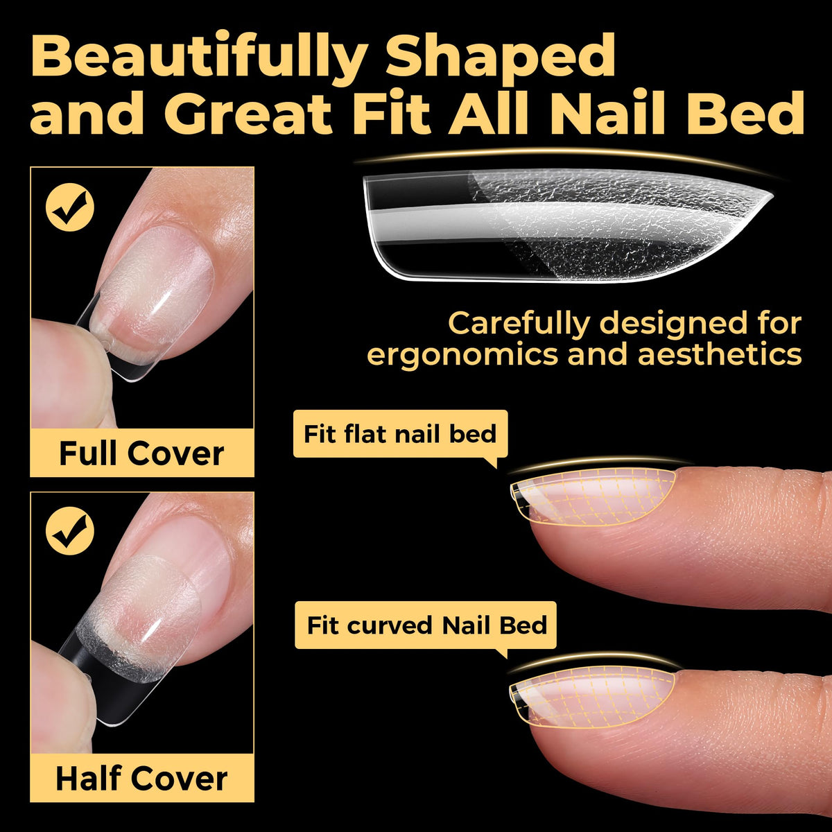 UNA GELLA side profile showing thin base and reinforced tip strength
