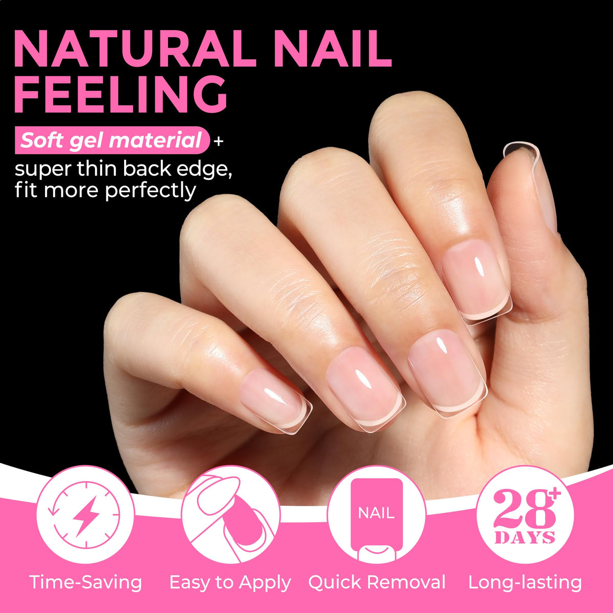 UNA GELLA tips in hand illustrating scale and easy at-home application