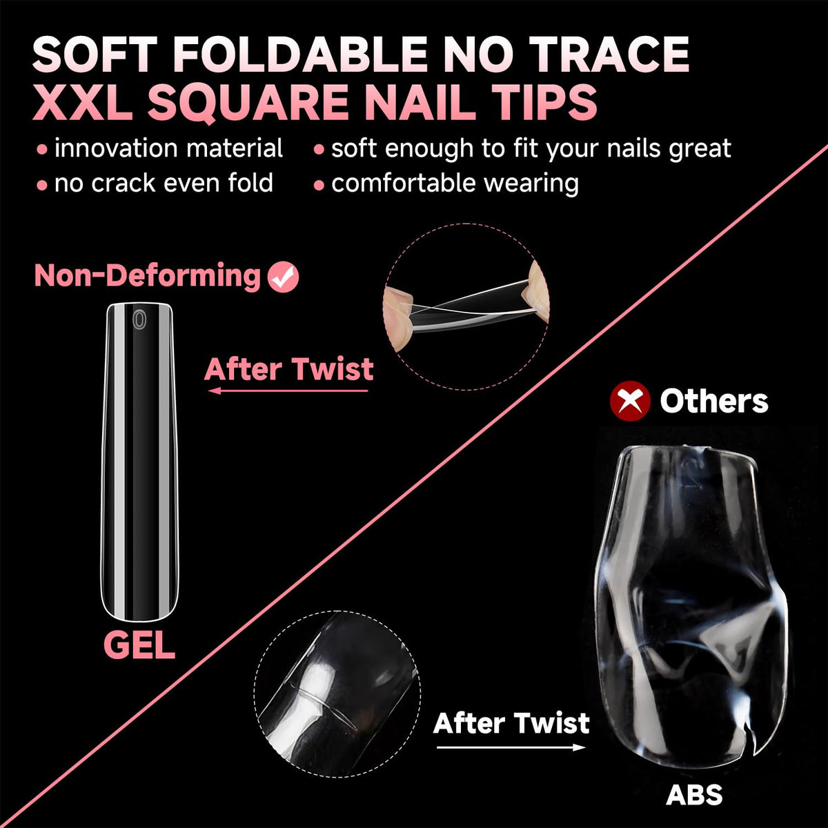 UNA GELLA tips applied in a manicure showing natural-looking finish