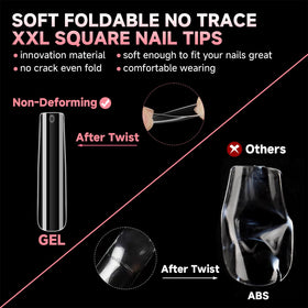 UNA GELLA tips applied in a manicure showing natural-looking finish