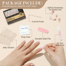 UNA GELLA tools and accessories box with glue tabs for easy use