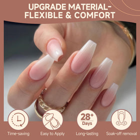 UNA GELLA labeled sizes 0–11 on tips for quick selection and organized application