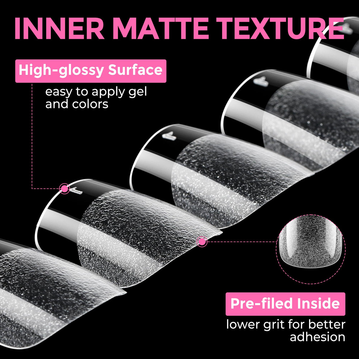 UNA GELLA trimmed tips demonstrating easy shaping for custom length