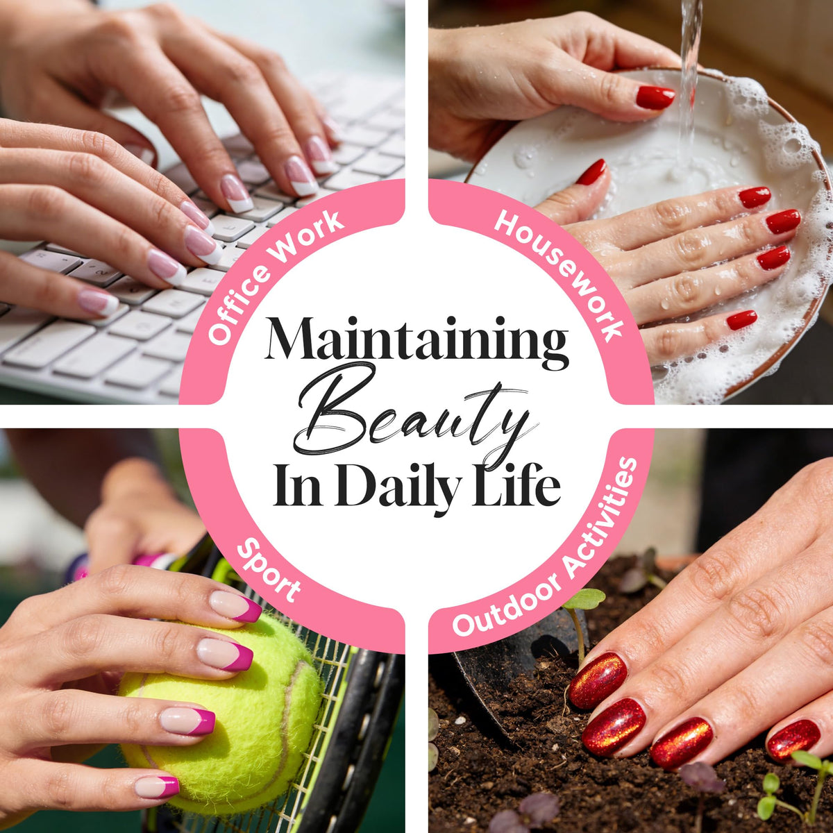 UNA GELLA before and after manicure comparison showing transformation and professional finish