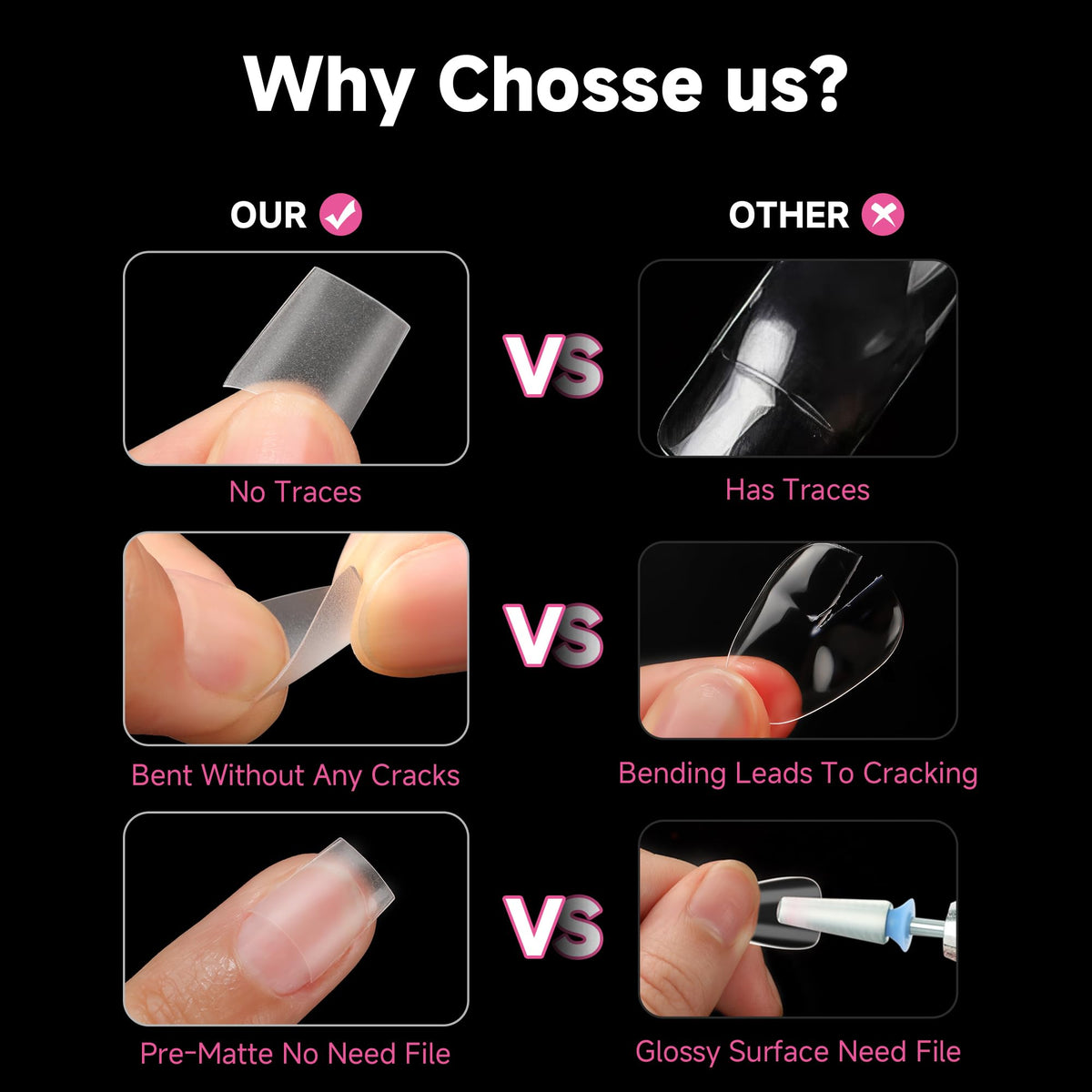 UNA GELLA salon application of a half-cover tip demonstrating fast application