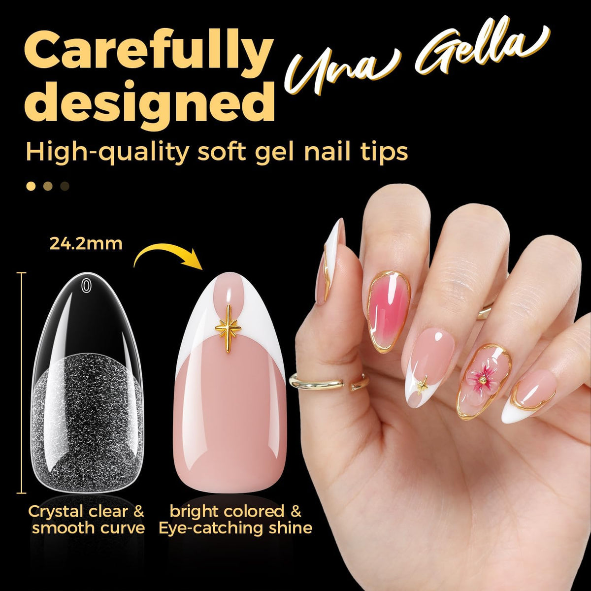 UNA GELLA soak-off removal with acetone showing gentle nail care