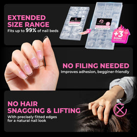 UNA GELLA soft gel tip bending to show flexibility and break resistance