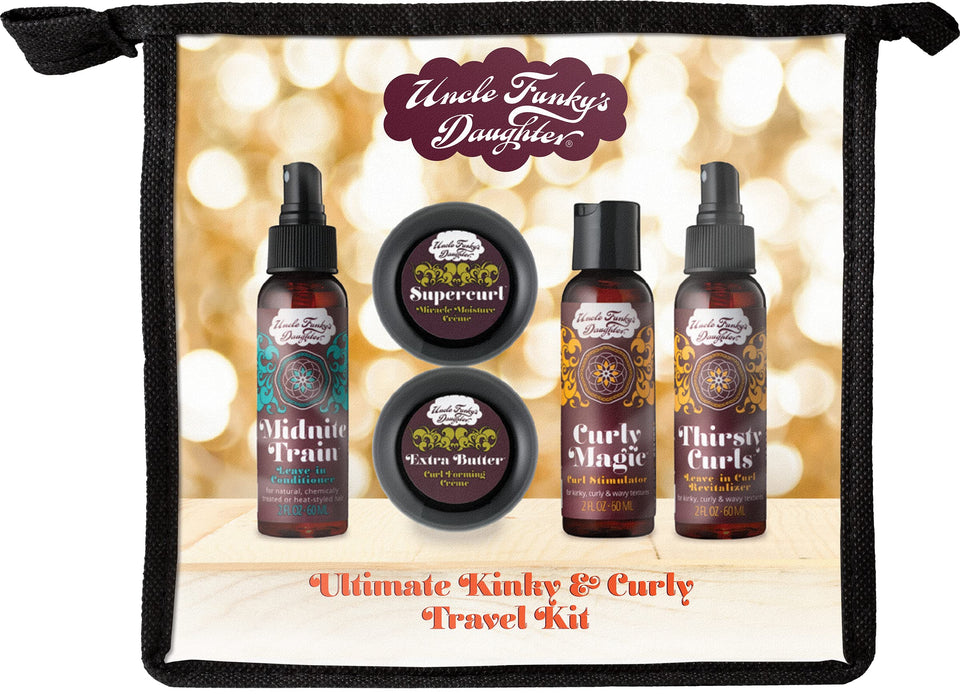Uncle Funky's Daughter kit front packaging showing full product set and benefits