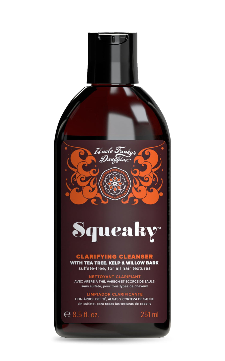 Uncle Funky's Daughter front bottle shot showing cleanser label and size