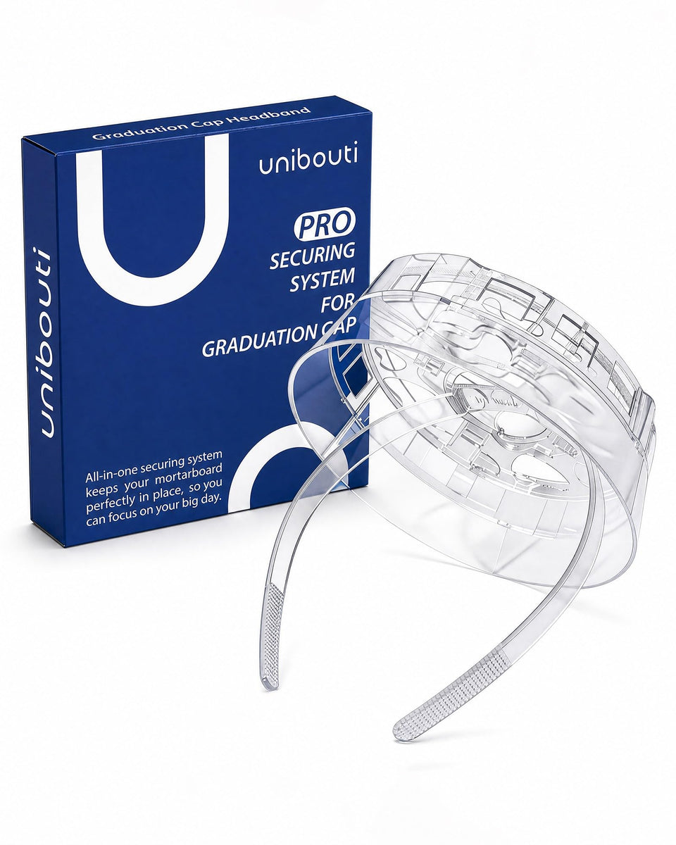 unibouti clear insert inside mortarboard showing secure fit and comfort