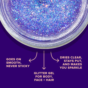 UNICORN SNOT applied on cheek showing holographic highlight and lasting shine