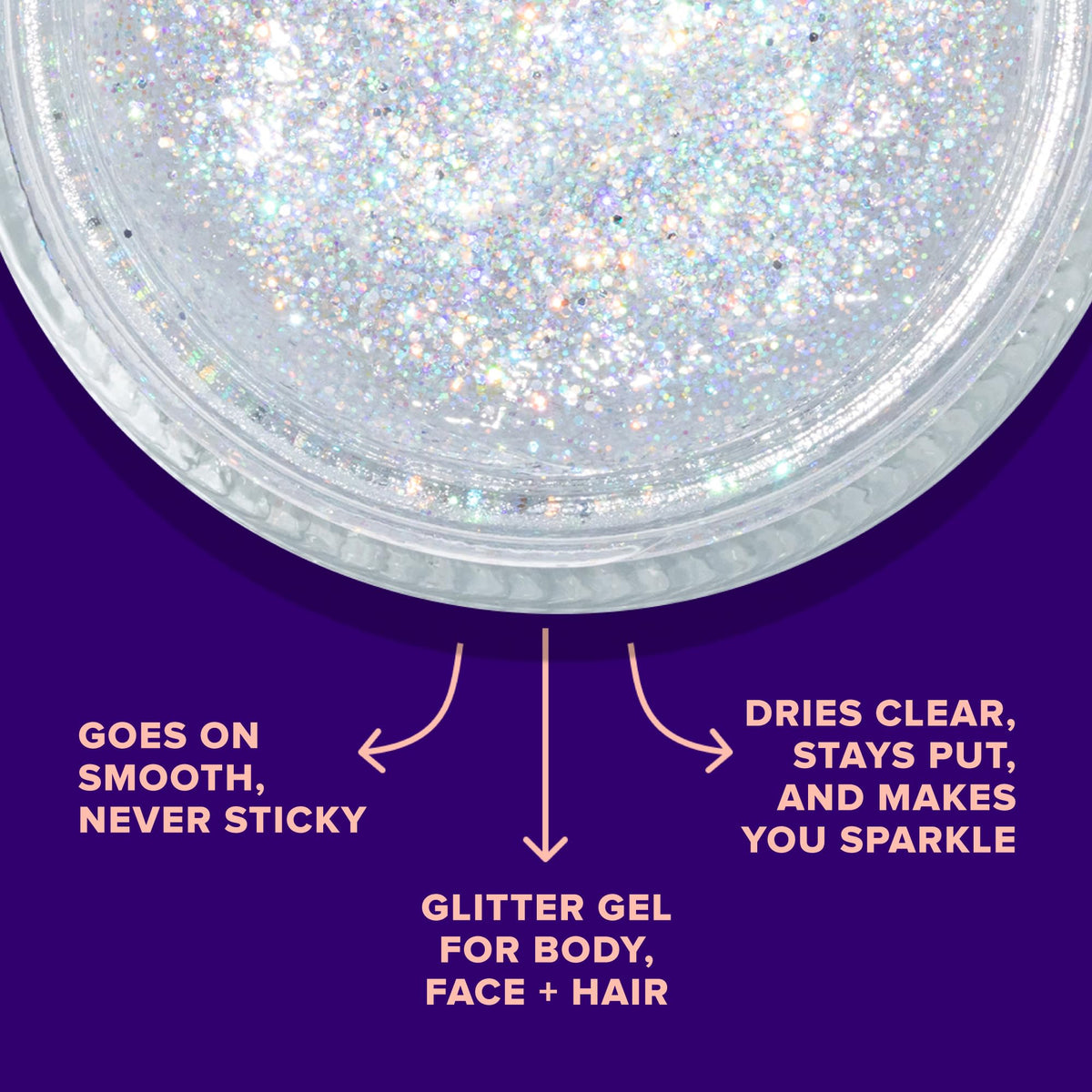UNICORN SNOT applied on cheekbone highlighting glow and buildable sparkle