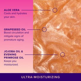 Unicorn Snot mist over makeup illustrating non-smudging, makeup-safe sun protection