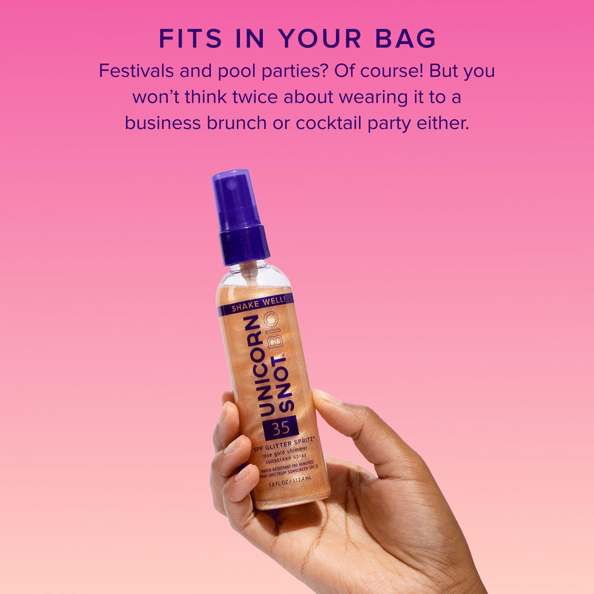 Unicorn Snot aerosol mist texture captured mid-spray for fine, lightweight coverage