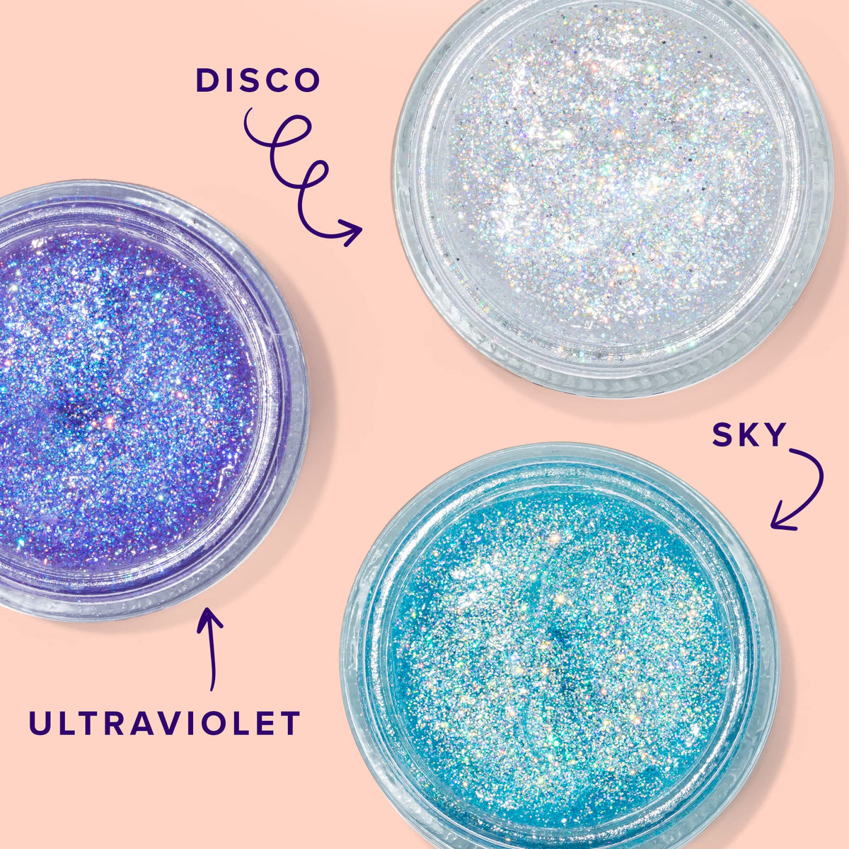 UNICORN SNOT gel texture close-up revealing holographic glitter sparkle and blendability