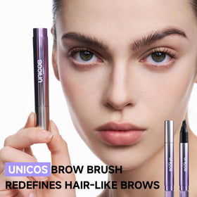 Unicos eyebrow pen angled fiber-tip closeup for hairlike stroke accuracy