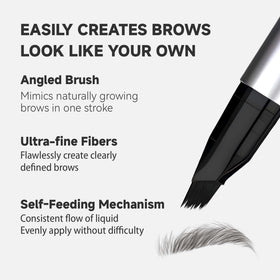 Unicos eyebrow pen demonstrating fine strokes on skin for natural texture