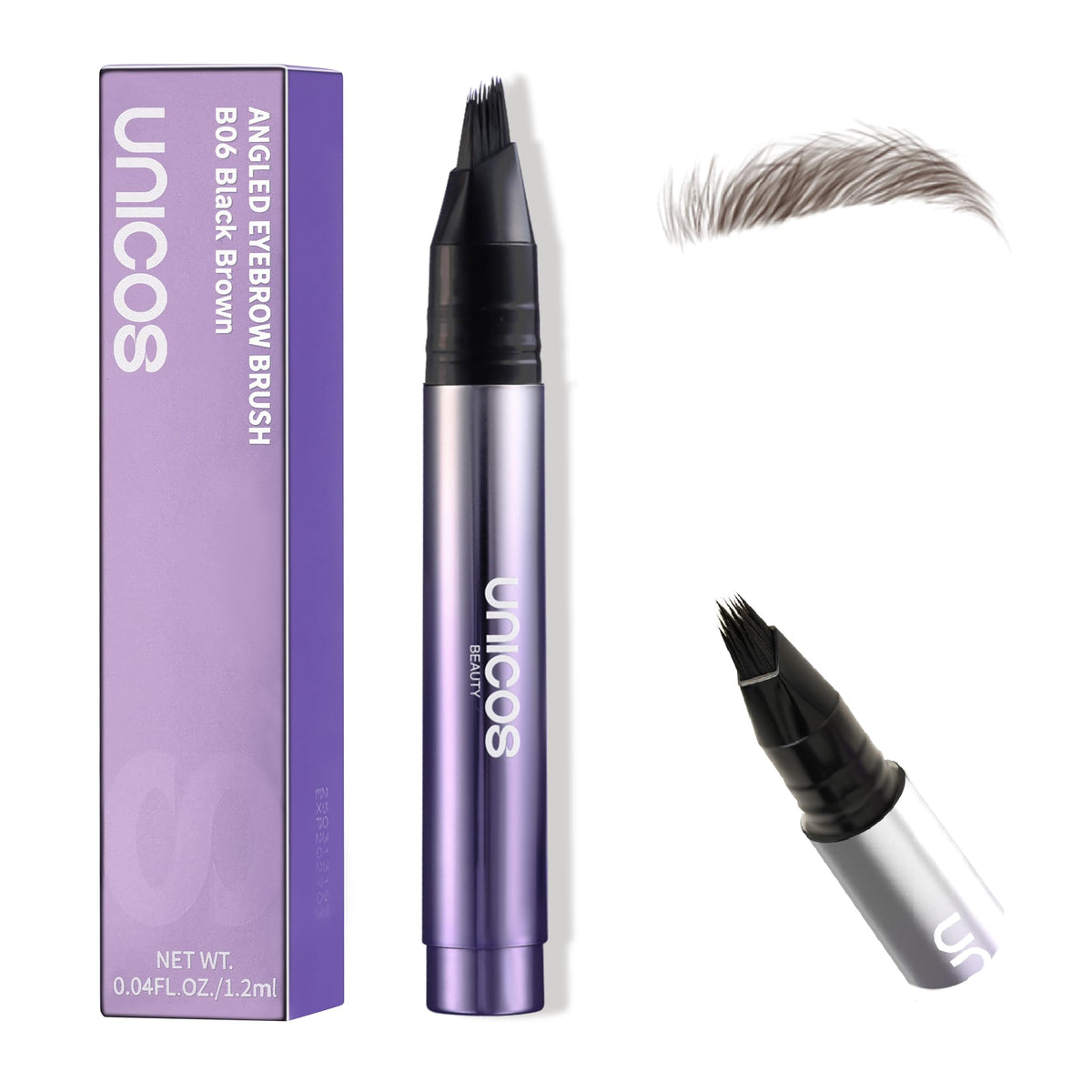 Unicos front packaging showing sleek pen and shade name, clear visual appeal