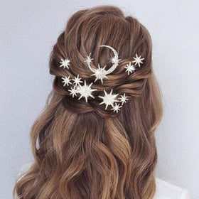 Unicra pins styled in a bridal setting to show how they complement wedding attire
