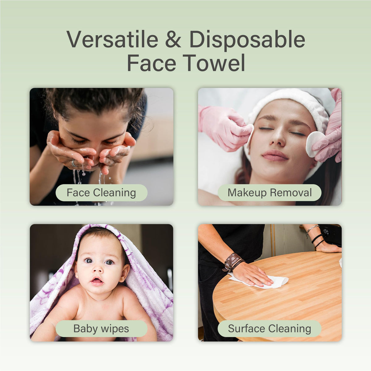 UNIFREE expanded towel close-up texture showing soft absorbent cotton