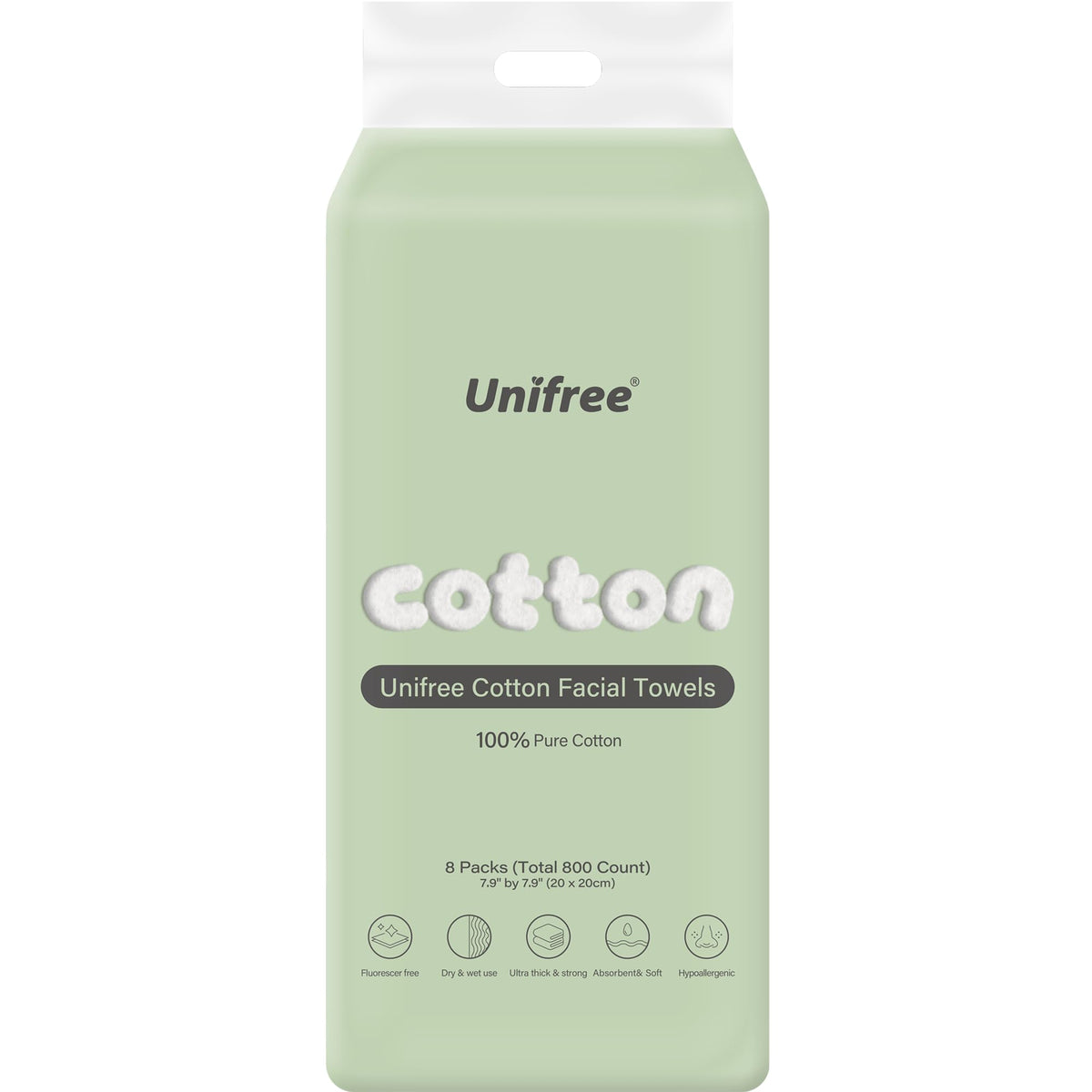 UNIFREE front packaging 8-pack showing value quantity and branding benefit