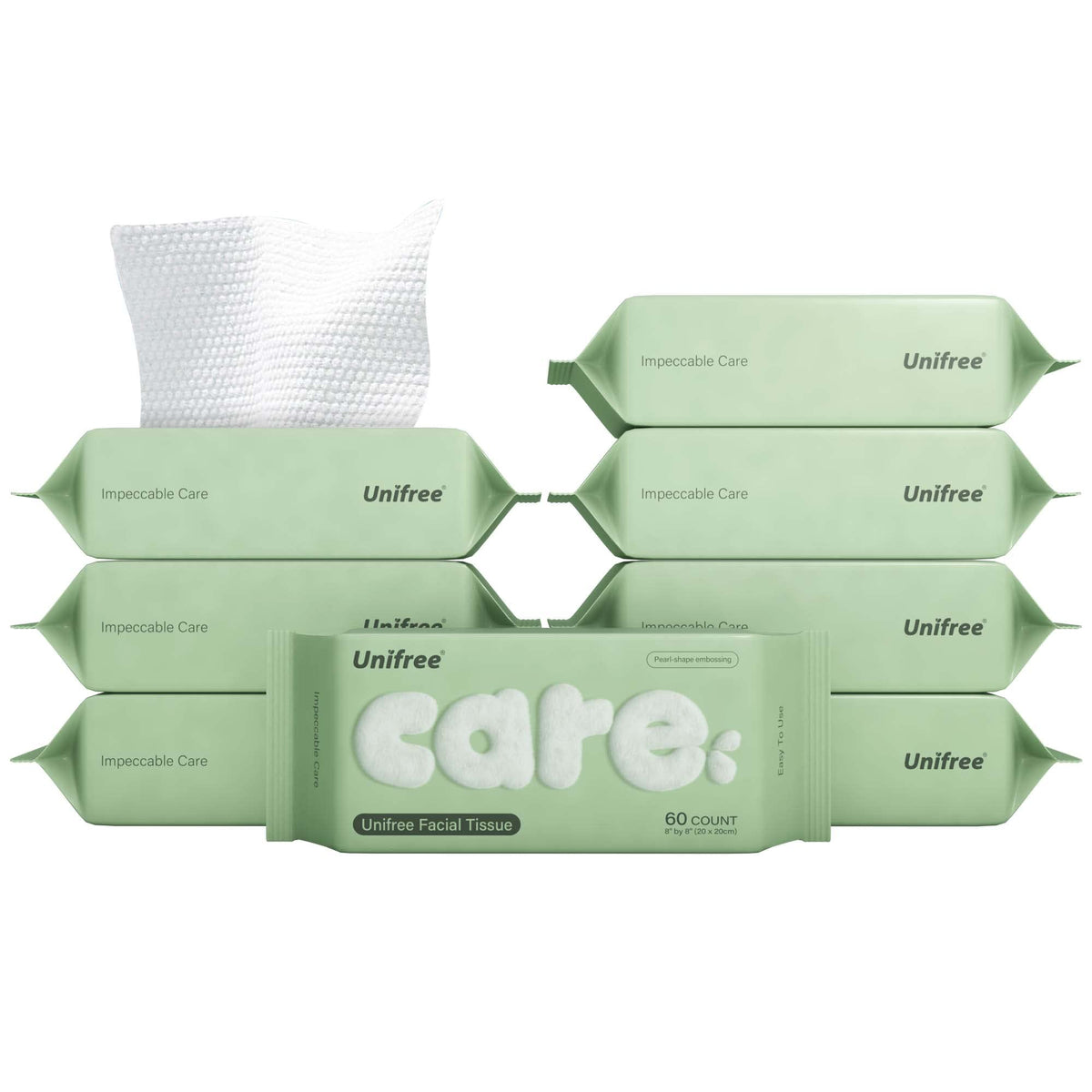 UNIFREE front packaging showing 8-pack value and natural branding for convenience
