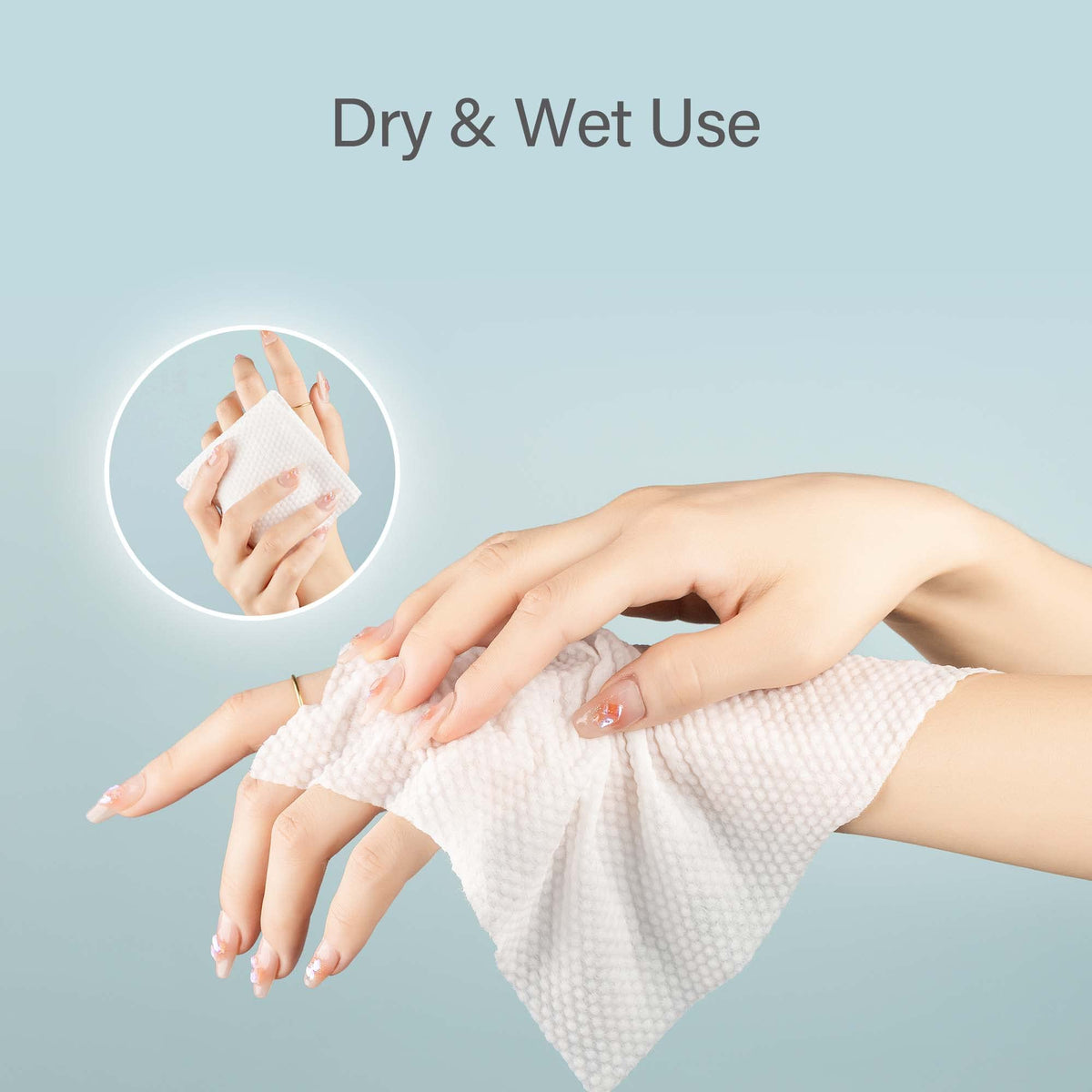 UNIFREE texture fiber detail showing strong absorbent pulp for wet durability