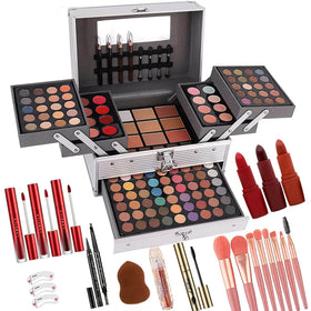 UNIFULL front open case showing organized palettes and mirror for quick application