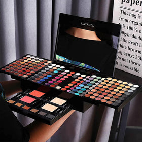UNIFULL open palette with large mirror ready for on-the-go full-face application