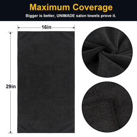 UNIMADE single 16x29 towel flat lay demonstrating size and comfort