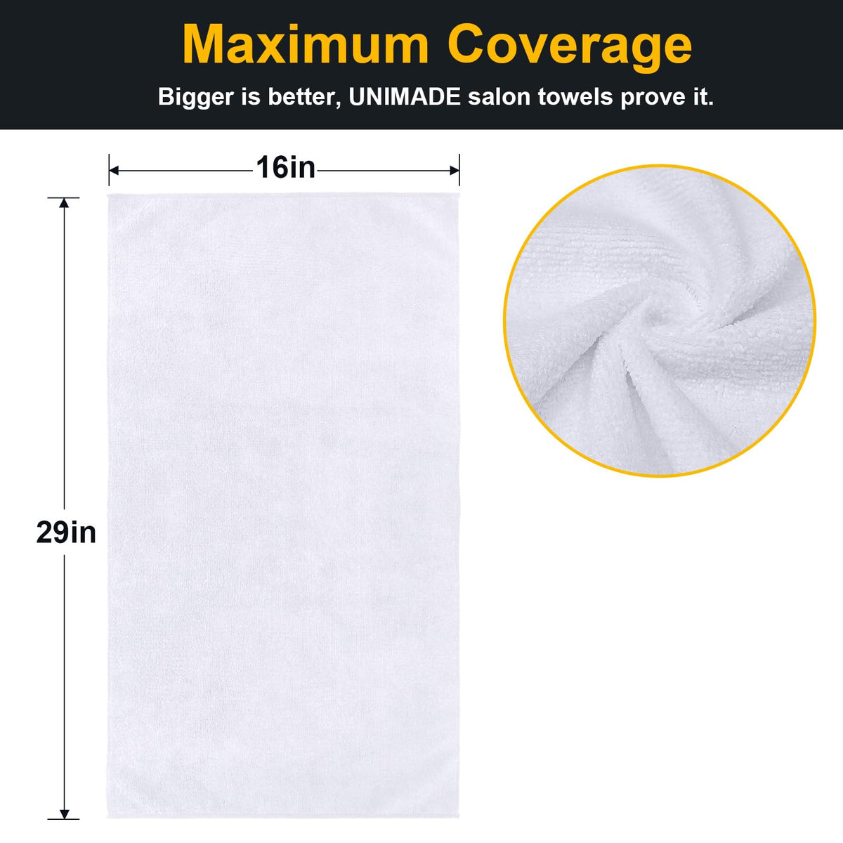 UNIMADE close-up of microfiber texture highlighting fast absorption