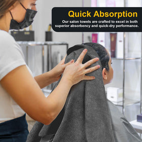 UNIMADE stylist wrapping hair with towel showing professional convenience