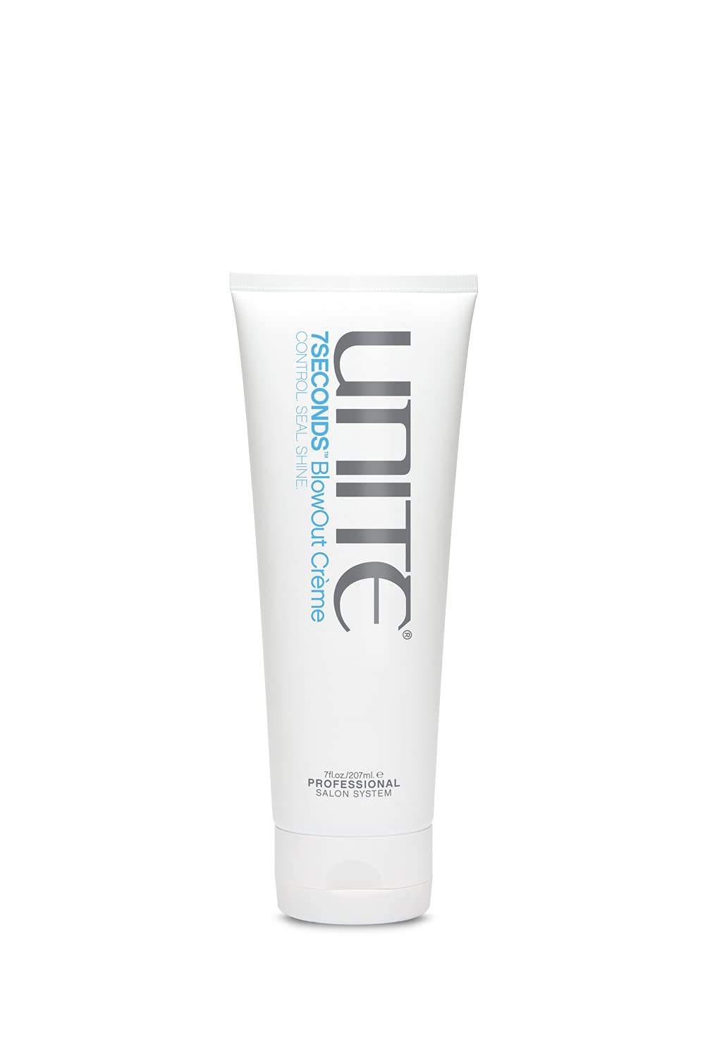 UNITE 7SECONDS front bottle view showing label and benefit of longer-lasting blowouts