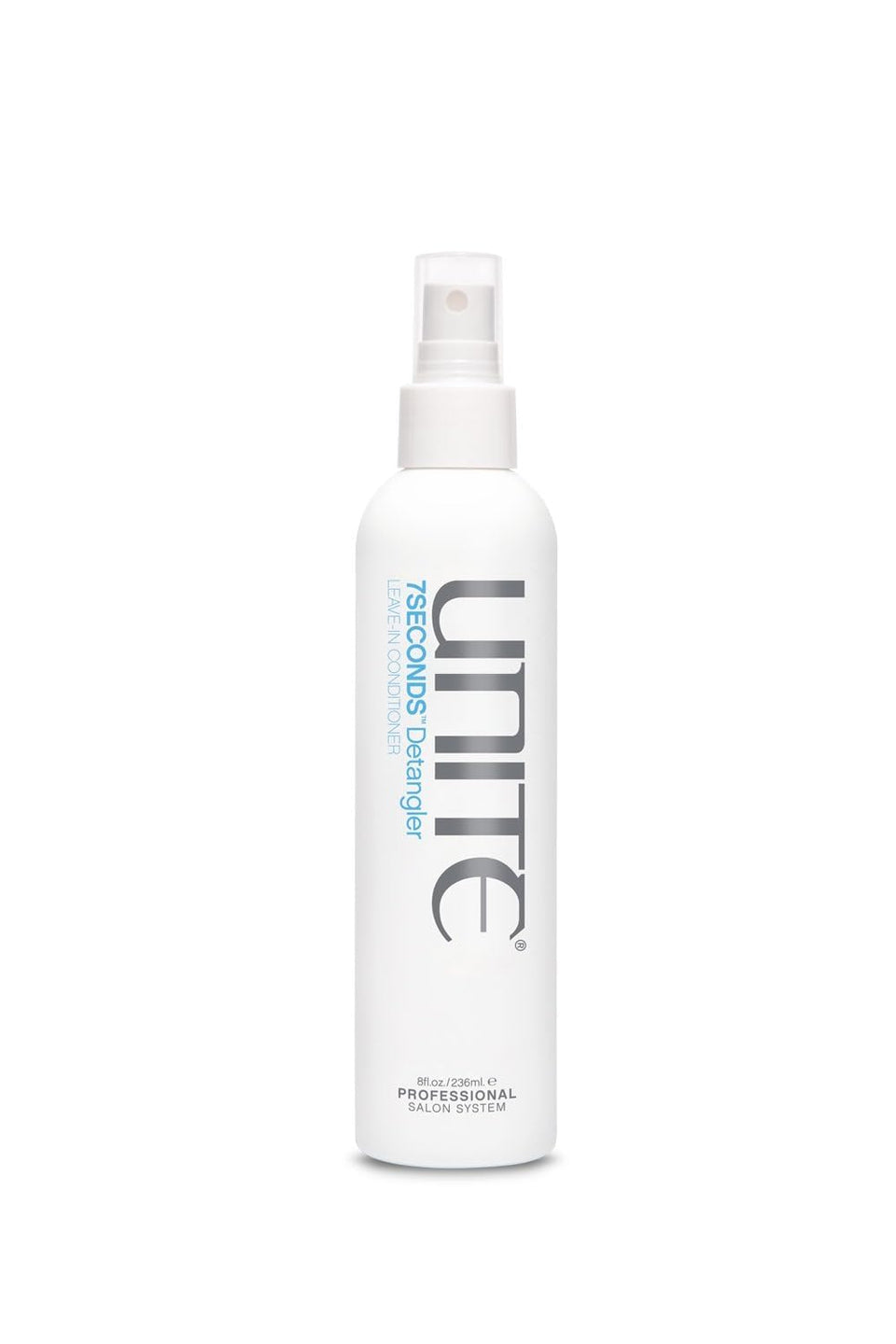 UNITE 7SECONDS front bottle view showing lightweight detangler for easy combing