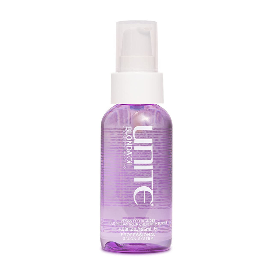 UNITE BLONDA clear bottle front view showing product label and size benefit shine