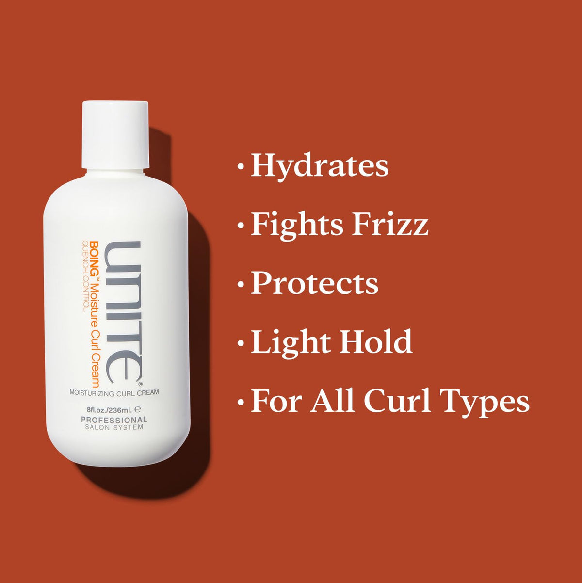 UNITE BOING being applied to hands prepping for curl definition and moisture