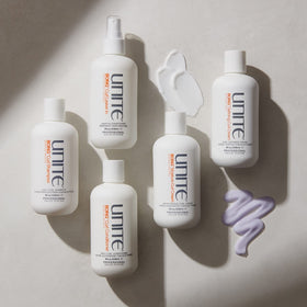 UNITE label and ingredients close-up highlighting protective benefits
