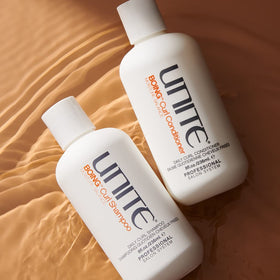 UNITE BOING creamy conditioner texture close-up demonstrating rich hydration and slip