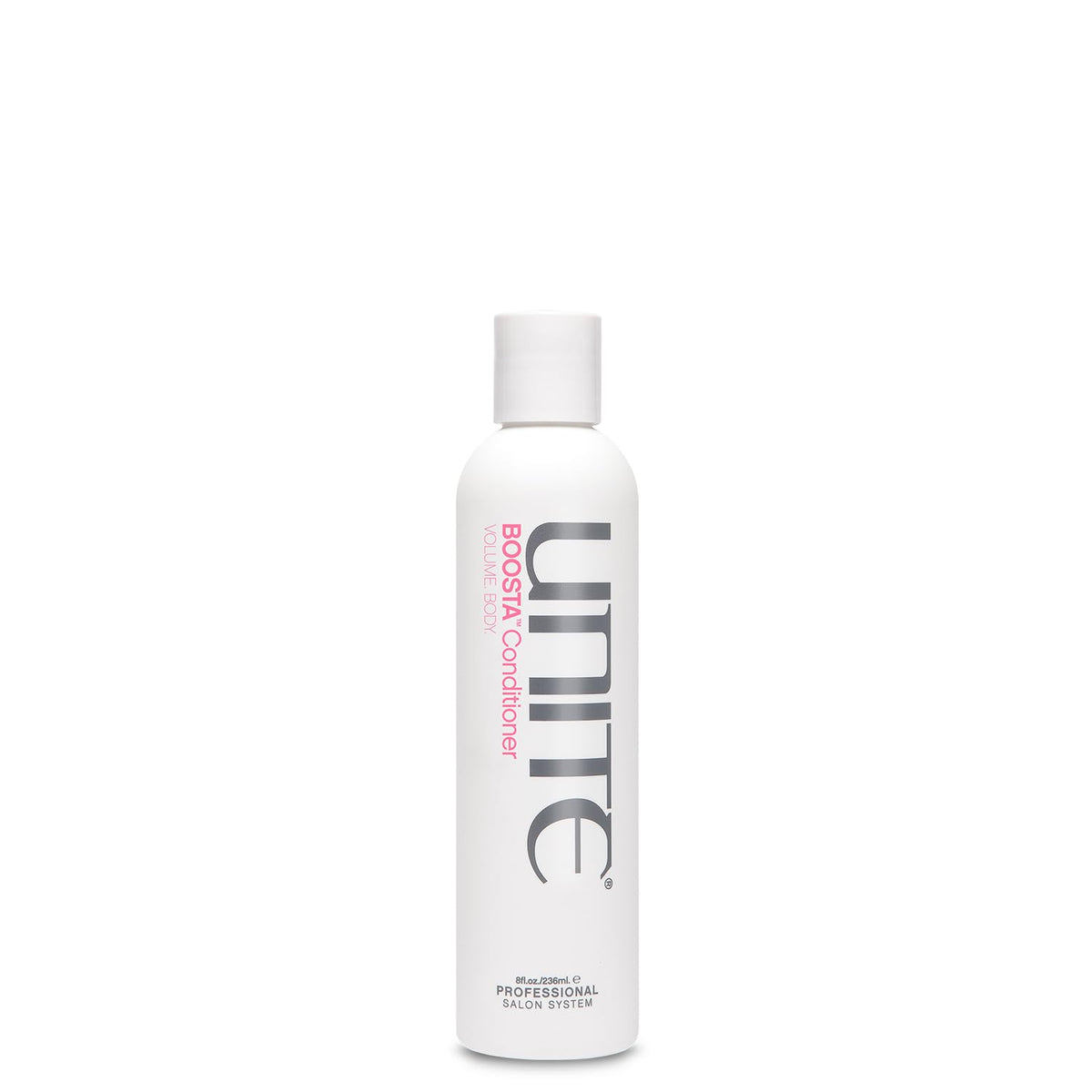 UNITE BOOSTA front packaging showing bottle and label for salon-quality volume