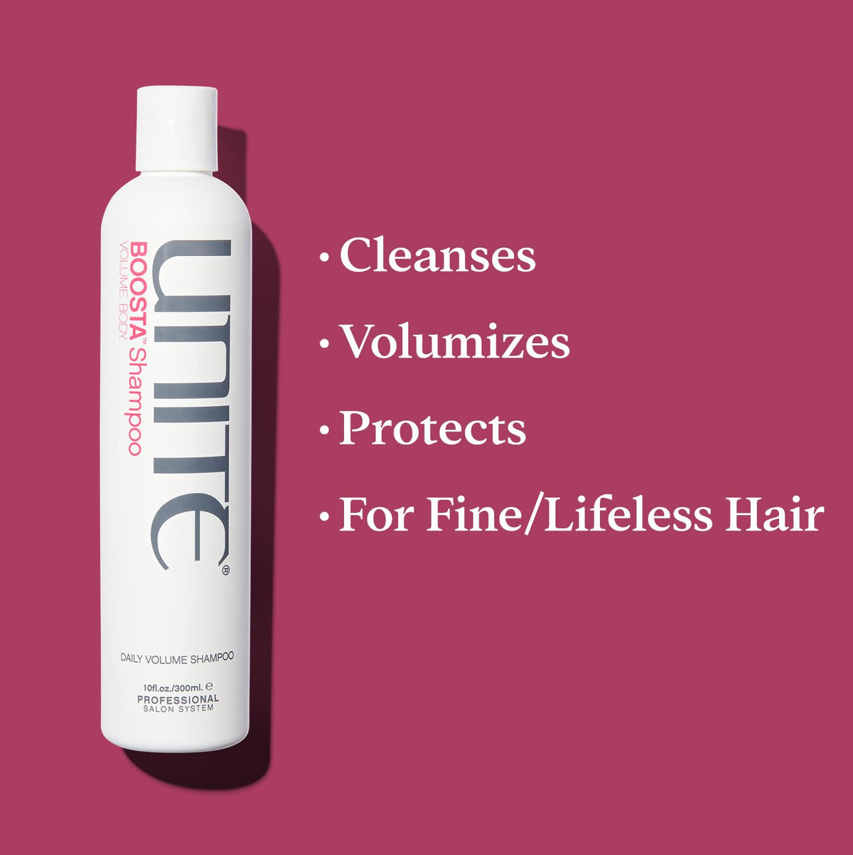 UNITE BOOSTA rich lather in hand demonstrating gentle cleansing