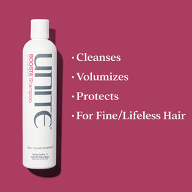 UNITE BOOSTA rich lather in hand demonstrating gentle cleansing