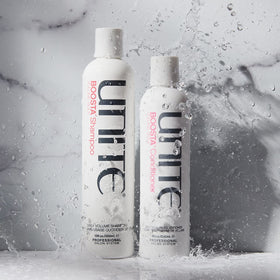 UNITE BOOSTA creamy texture close-up illustrating lightweight hydration benefit
