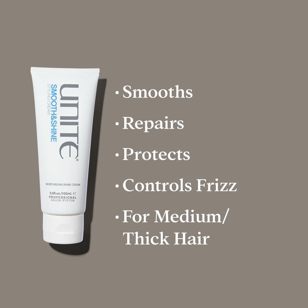 UNITE Smooth&Shine cream texture close-up highlighting smooth glide