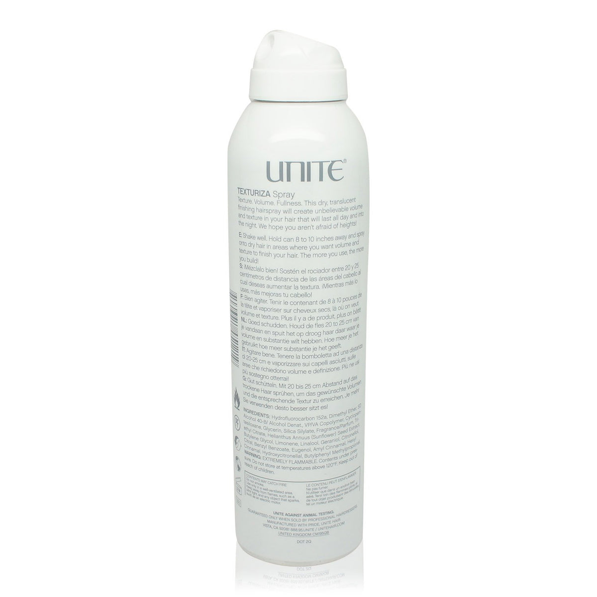UNITE TEXTURIZA styling lifestyle shot showing textured, matte finished hair benefit