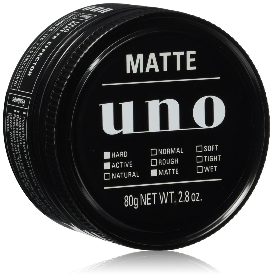UNO front jar showing product and matte finish benefit