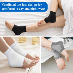 Unoutur size comparison on foot model showing stretchy universal fit