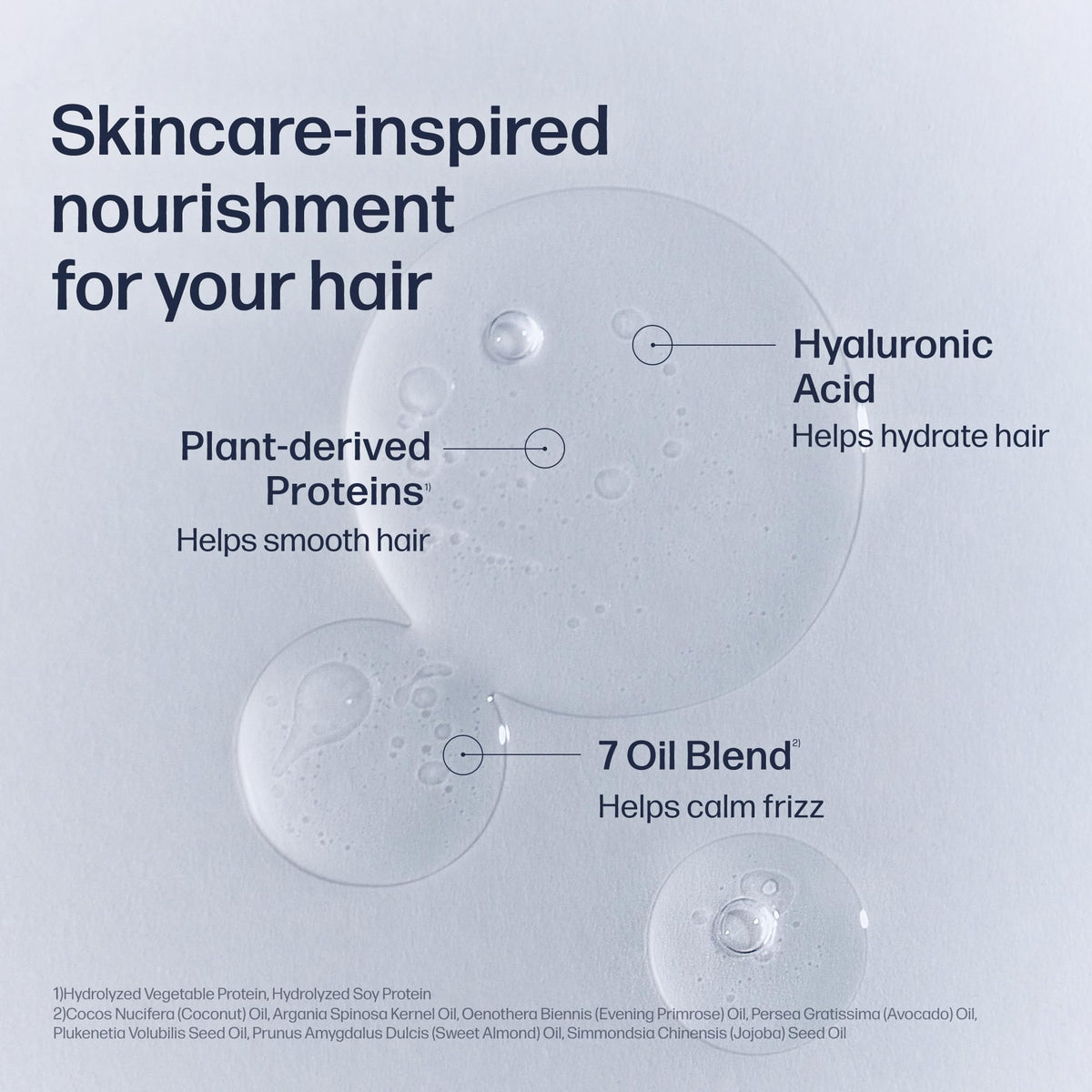 UNOVE being applied to damp hair to protect from heat and smooth frizz