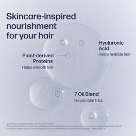 UNOVE being applied to damp hair to protect from heat and smooth frizz