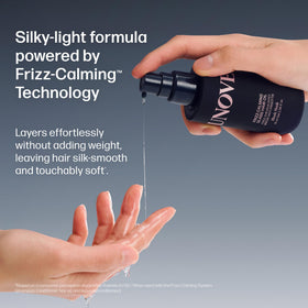 UNOVE before and after image showing reduced frizz and enhanced shine